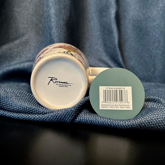 Whimsical ALL I WANT for CHRISTMAS Mug by Rosanna & Spun Glass Bag Ornament EUC - Picture 6 of 6